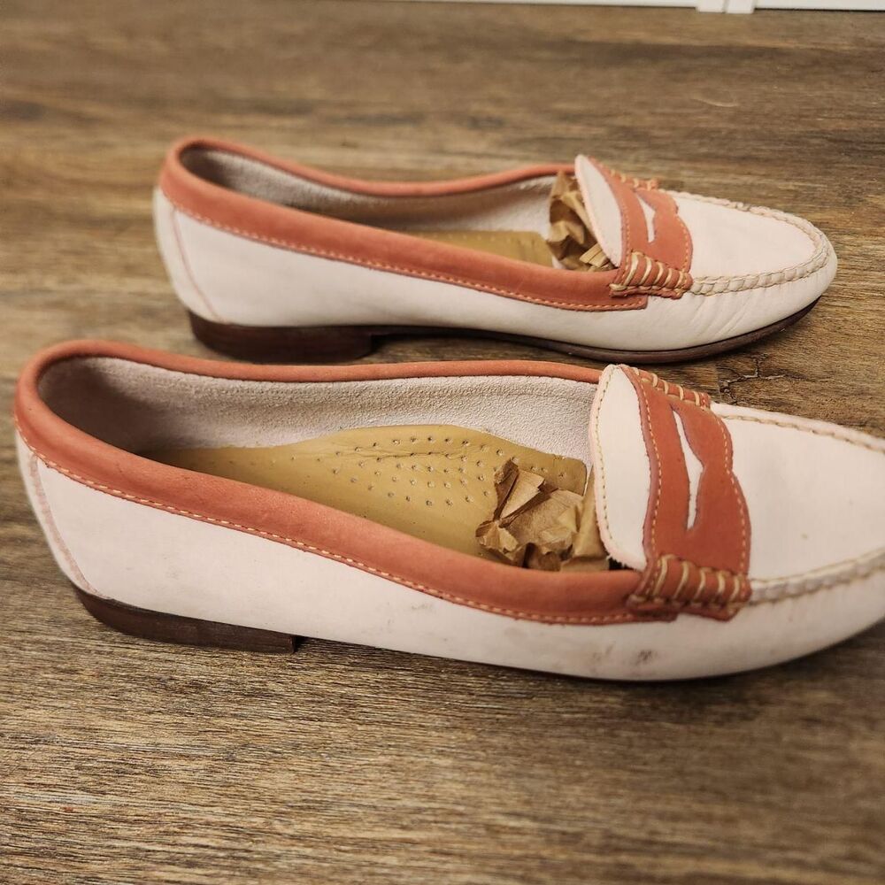 Gh-bass Women's pink and peach weejuns penny Loafers 8.5